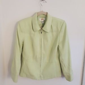 Key lime suede jacket